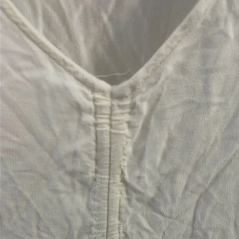 Bluheaven Elegant Boho Cream Lace Hem Ruffled Sleeve Blouse - Picture 4 of 9
